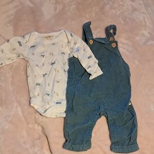 5/$25- Cozy Blue Kids Overalls by Rabbit + Bear